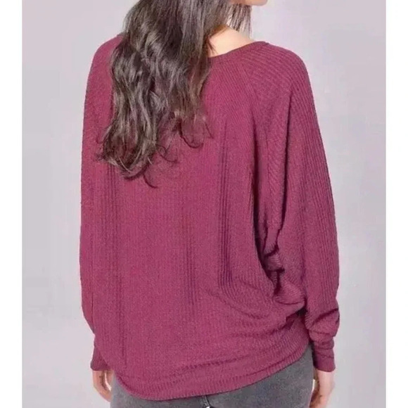 Free People Santa Clara Thermal Shirt Mulberry - Picture 4 of 8